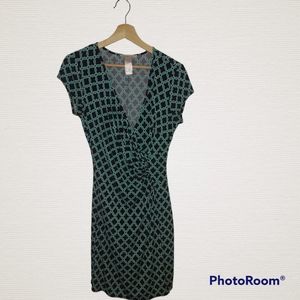 Laundry by Design Teal Green/Black Dress 6